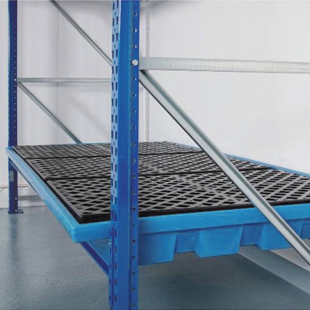 Product afbeelding: Inhangbare lekbak asecos® van PE, rooster van PE, hxbxt 250 x 900/1.300 x 1.780 mm