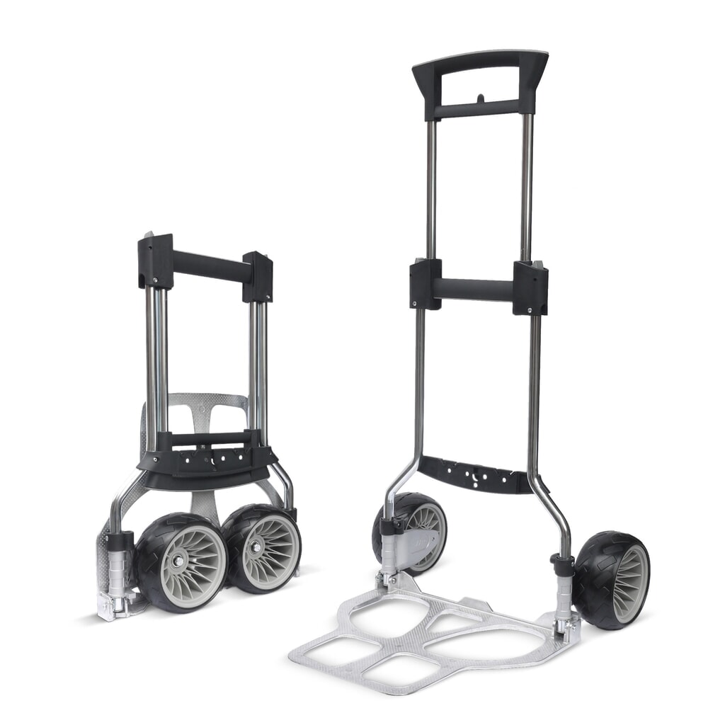Inklapbare steekwagen RuXXac®-cart Cross, capaciteit 100 kg, schep bxd 480 x 410 mm Product afbeelding: Inklapbare steekwagen RuXXac®-cart Cross, capaciteit 100 kg, schep bxd 480 x 410 mm
