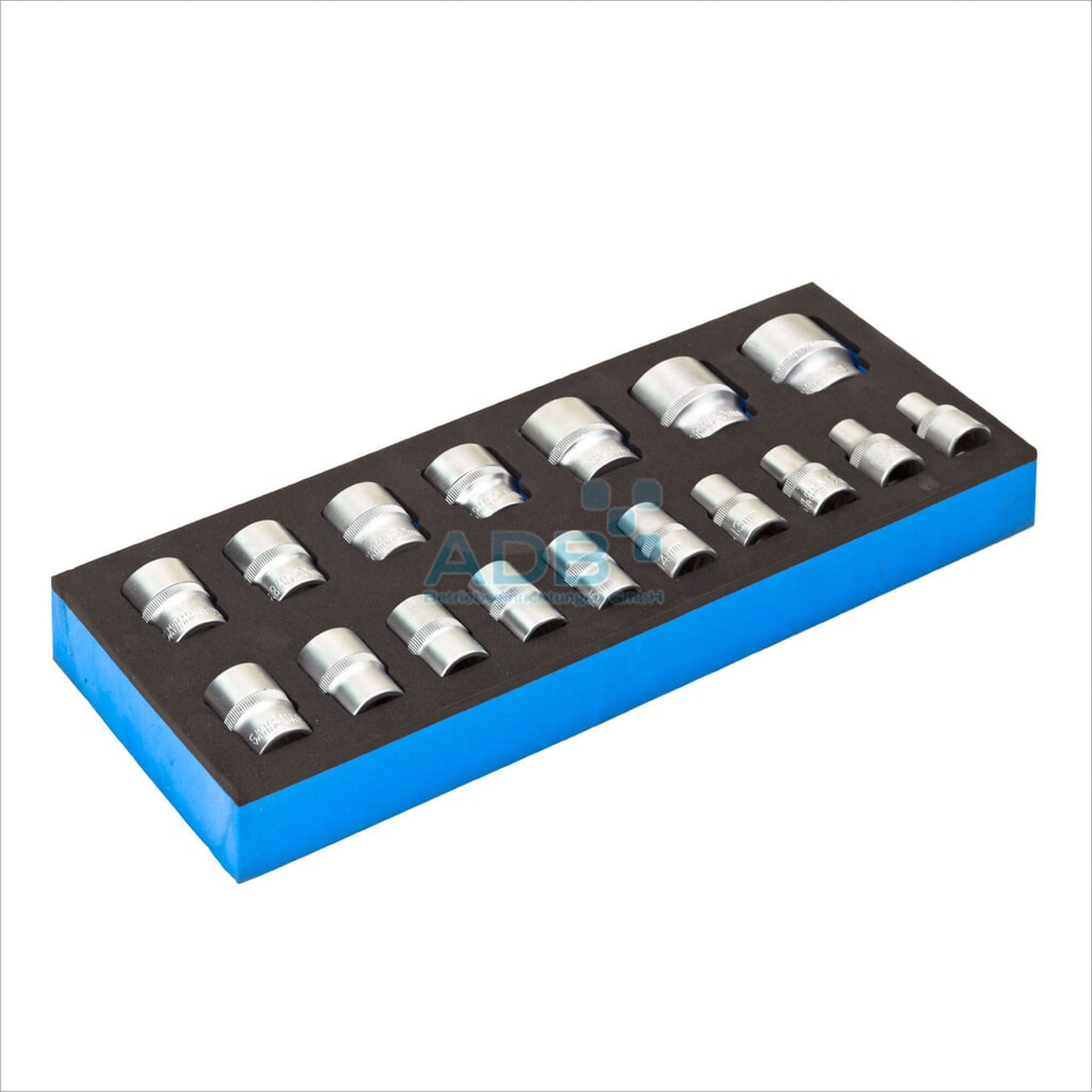 Inlegbak voor gereedschapswagen voor 17-delige steeksleutelset 1/2 inch Product afbeelding: Inlegbak voor gereedschapswagen voor 17-delige steeksleutelset 1/2 inch