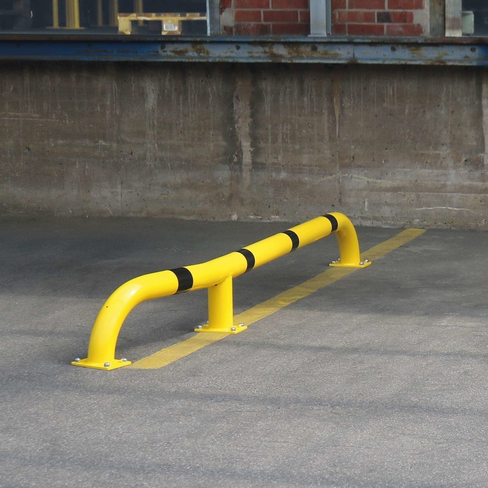 Product afbeelding: Inrijhulp MORAVIA BLACK BULL voor vrachtwagens, voor keilboutbevestiging met bodemplaten, set van 2 beugels, staal, thermisch verzinkt, geel-zwart