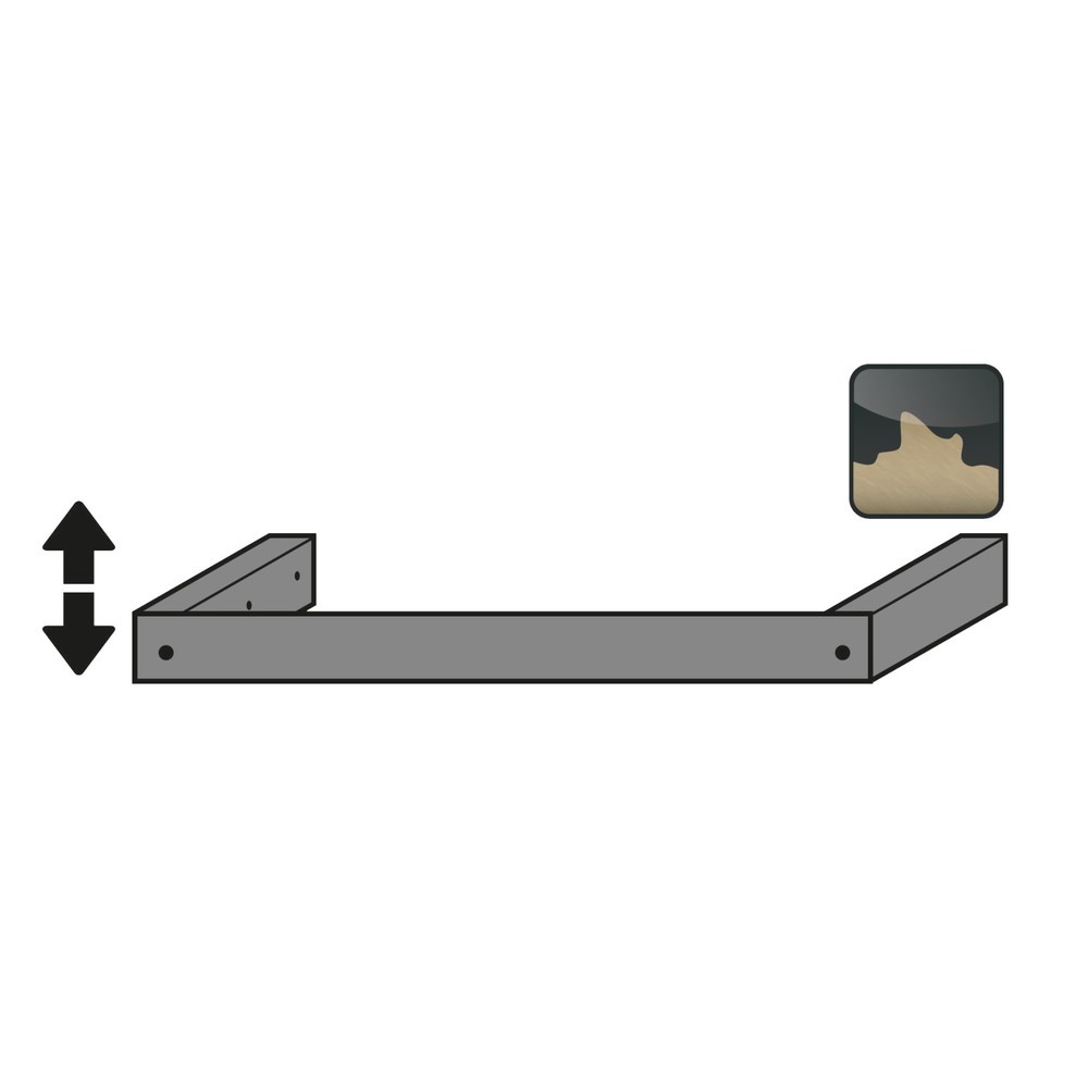 Product afbeelding: Instelinrichtingen incl. sokkelfront voor veiligheidskast asecos® type 30, breedte 1.164 mm
