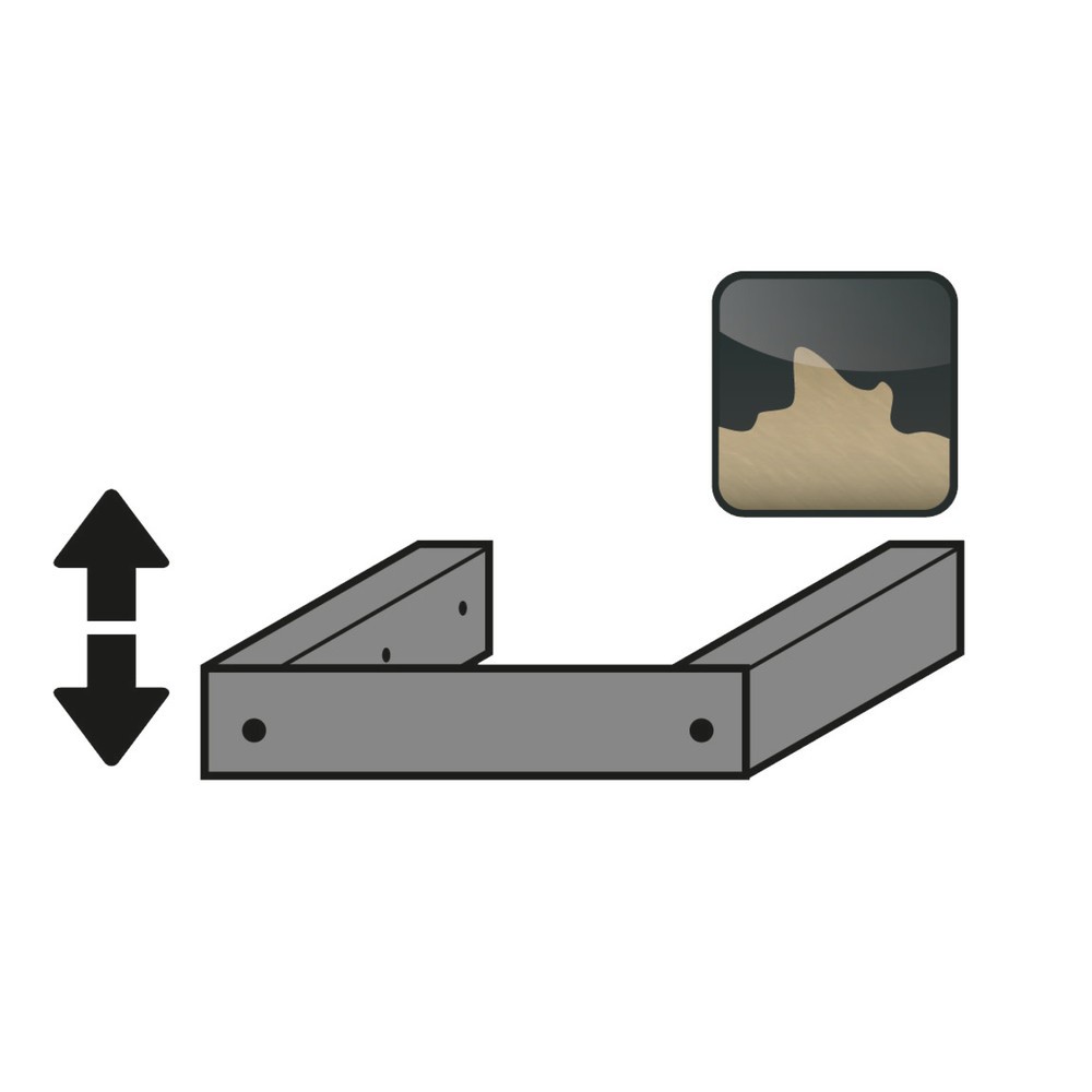 Product afbeelding: Instelinrichtingen incl. sokkelfront voor veiligheidskast asecos® type 30, breedte 864 mm