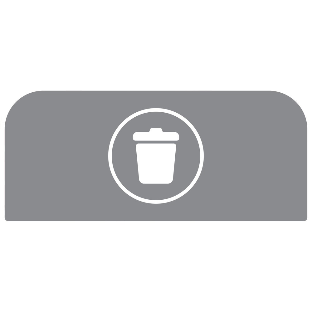 Product afbeelding: Instructiebord afval voor afvalbak Rubbermaid® Configure Recycling, 57 liter, grijs