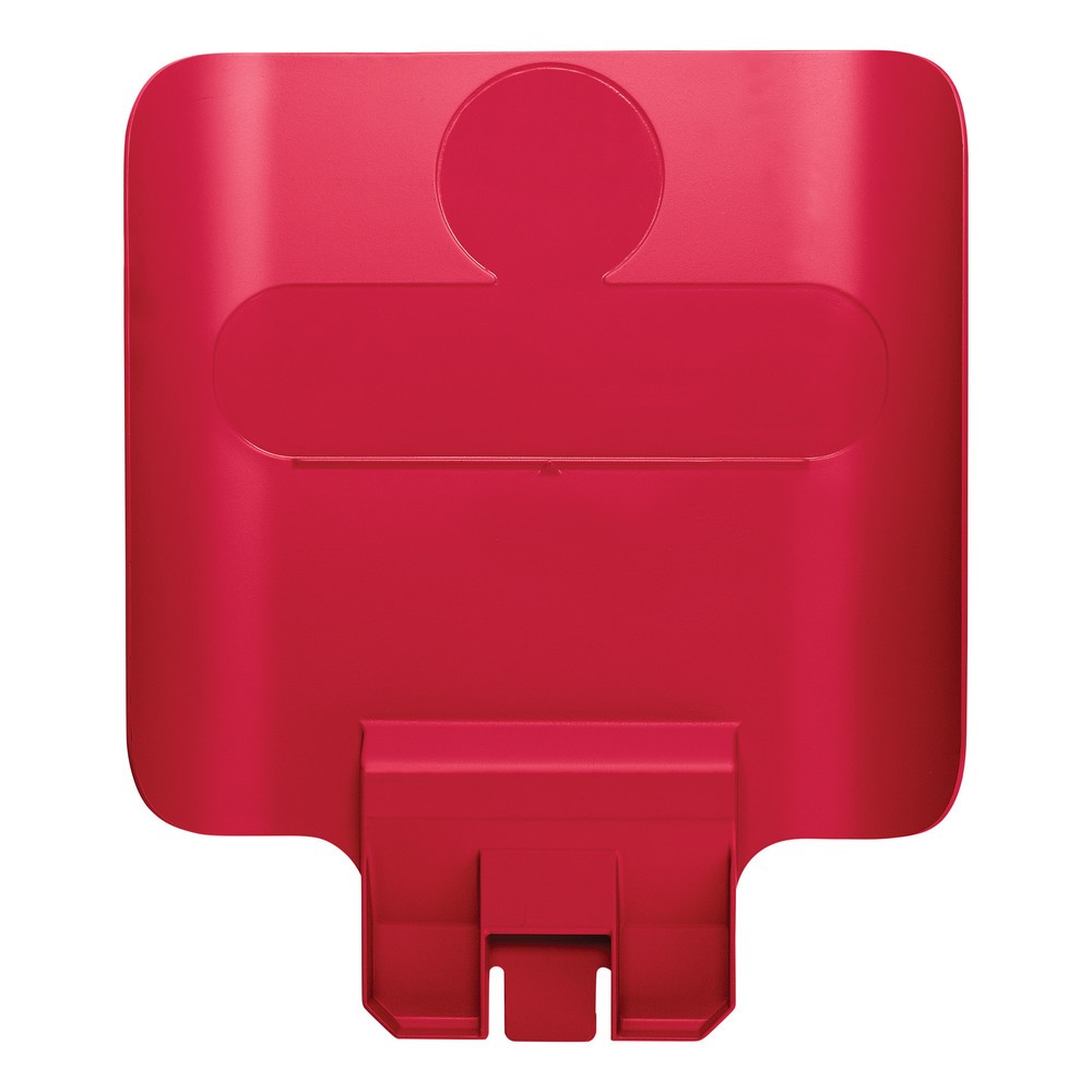 Product afbeelding: Instructiebord voor recyclingstation Rubbermaid® Slim Jim, rood