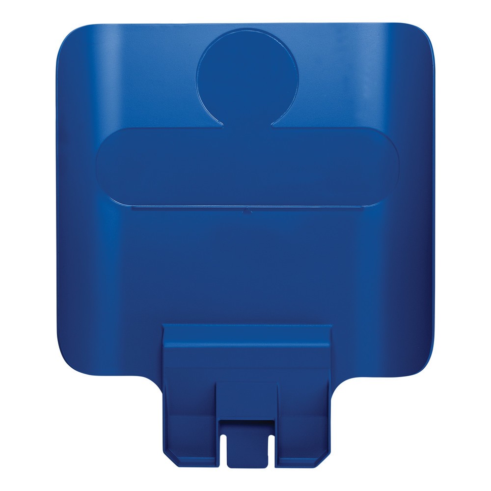 Product afbeelding: Instructiebord voor recyclingstation Rubbermaid® Slim Jim, blauw