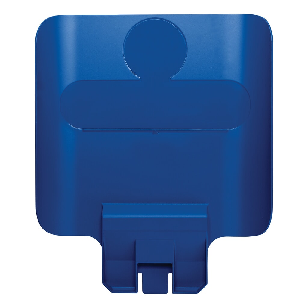 Instructiebord voor recyclingstation Rubbermaid® Slim Jim, blauw Product afbeelding: Instructiebord voor recyclingstation Rubbermaid® Slim Jim, blauw
