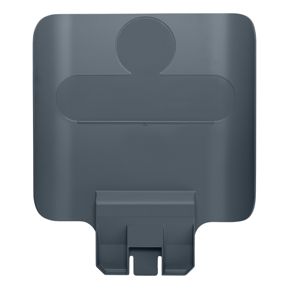 Product afbeelding: Instructiebord voor recyclingstation Rubbermaid® Slim Jim, grijs