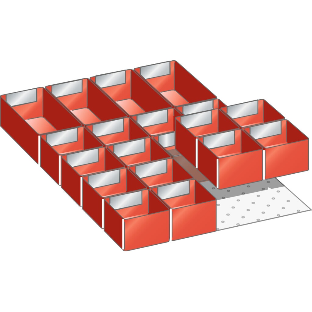 Inzetbakkenset LISTA 18x27E, (bxdxfh) 306x459x50 mm, 20-delig Product afbeelding: Inzetbakkenset LISTA 18x27E, (bxdxfh) 306x459x50 mm, 20-delig