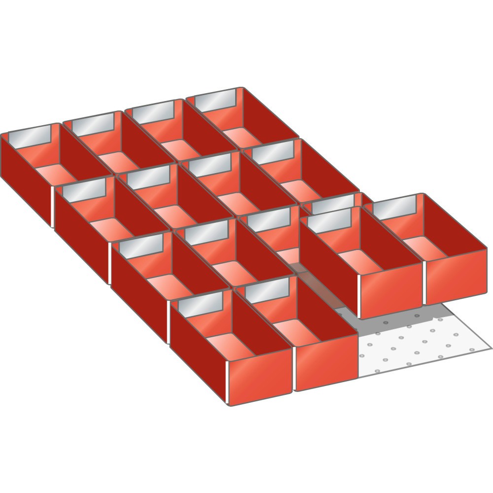Product afbeelding: Inzetbakkenset LISTA 18x36E, (bxd) 306x612 mm, 16-delig, voor fronthoogte 50 mm