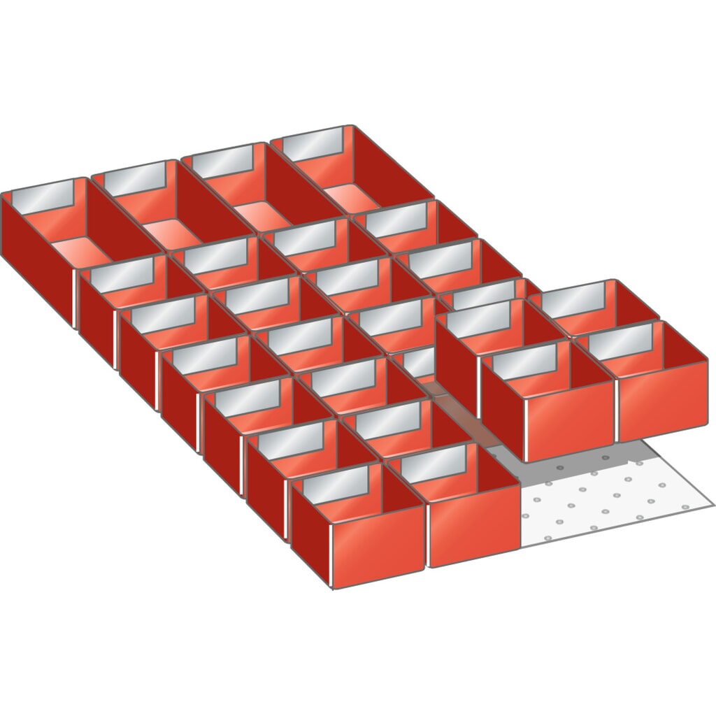 Inzetbakkenset LISTA 18x36E, (bxd) 306x612 mm, 28-delig, voor fronthoogte 50 mm Product afbeelding: Inzetbakkenset LISTA 18x36E, (bxd) 306x612 mm, 28-delig, voor fronthoogte 50 mm