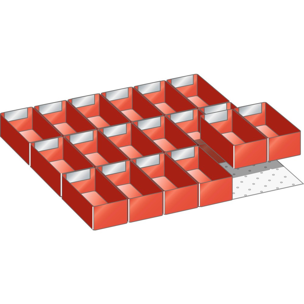 Product afbeelding: Inzetbakkenset LISTA 27x27E, (bxd) 459x459 mm, 18-delig, voor fronthoogte 50 mm