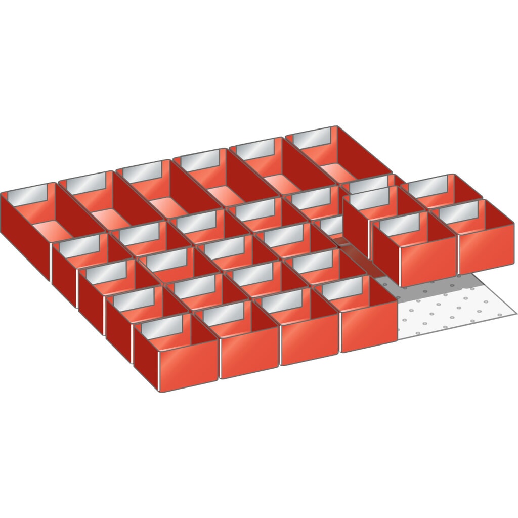 Product afbeelding: Inzetbakkenset LISTA 27x27E, (bxd) 459x459 mm, 30-delig, voor fronthoogte 50 mm