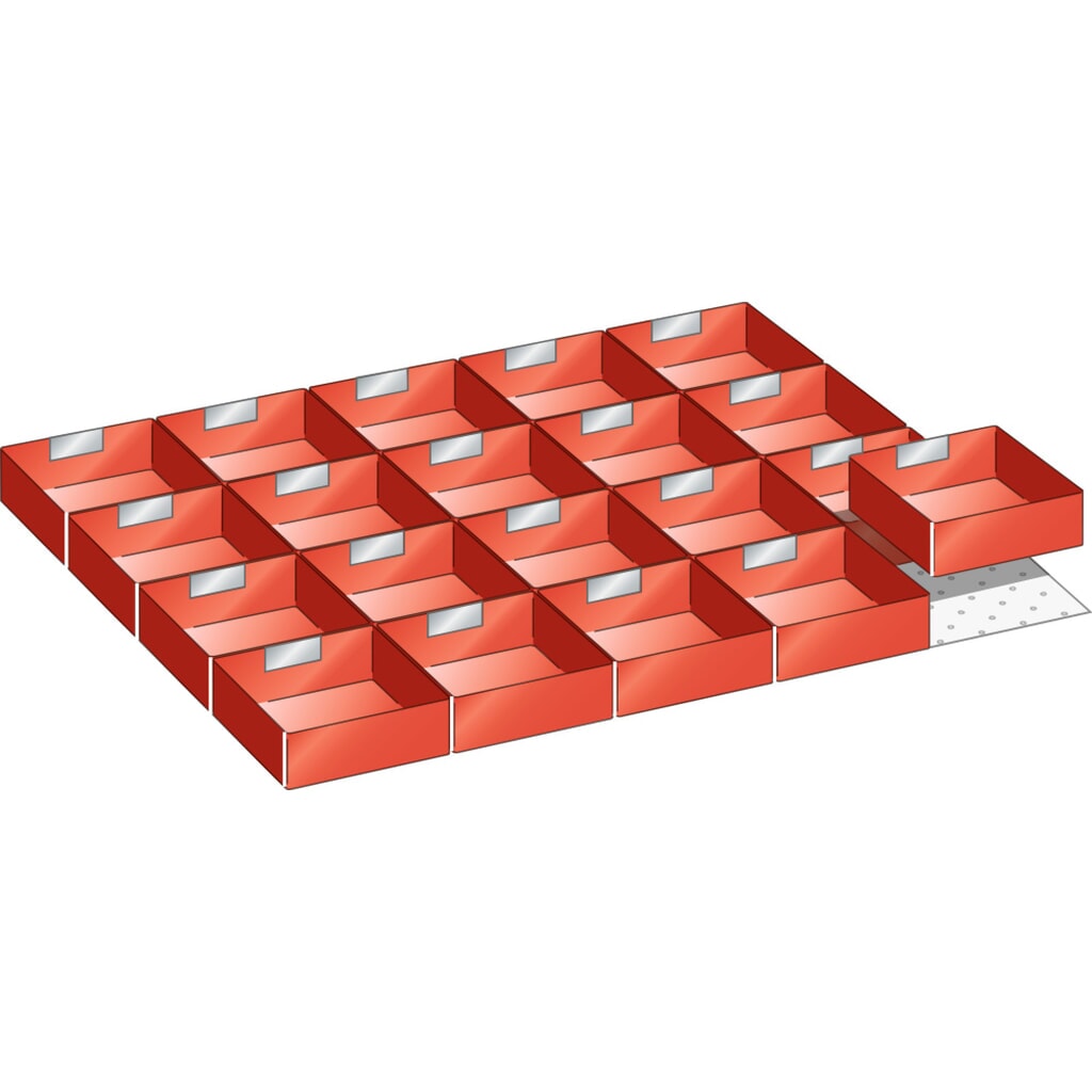 Product afbeelding: Inzetbakkenset LISTA 45x36E, (bxd) 765x612 mm, 20-delig, voor fronthoogte 50 mm