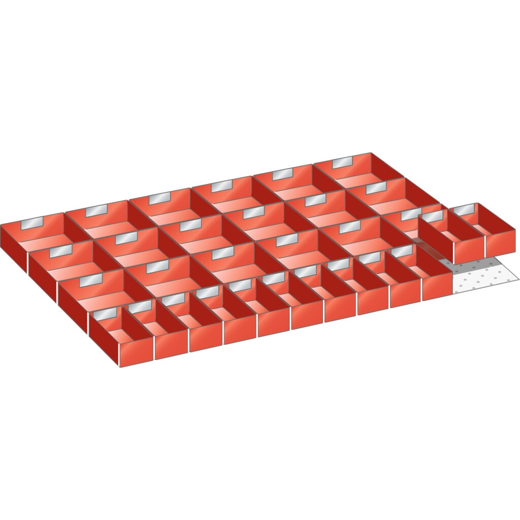 Inzetbakkenset LISTA 54x36E, (bxdxfh) 918x612x100 mm, 30-delig Product afbeelding: Inzetbakkenset LISTA 54x36E, (bxdxfh) 918x612x100 mm, 30-delig