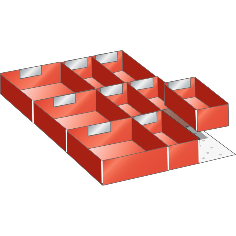 Product afbeelding: Inzetbakkenset LISTA, (bxdxfh) 357x459x95 mm, 10-delig