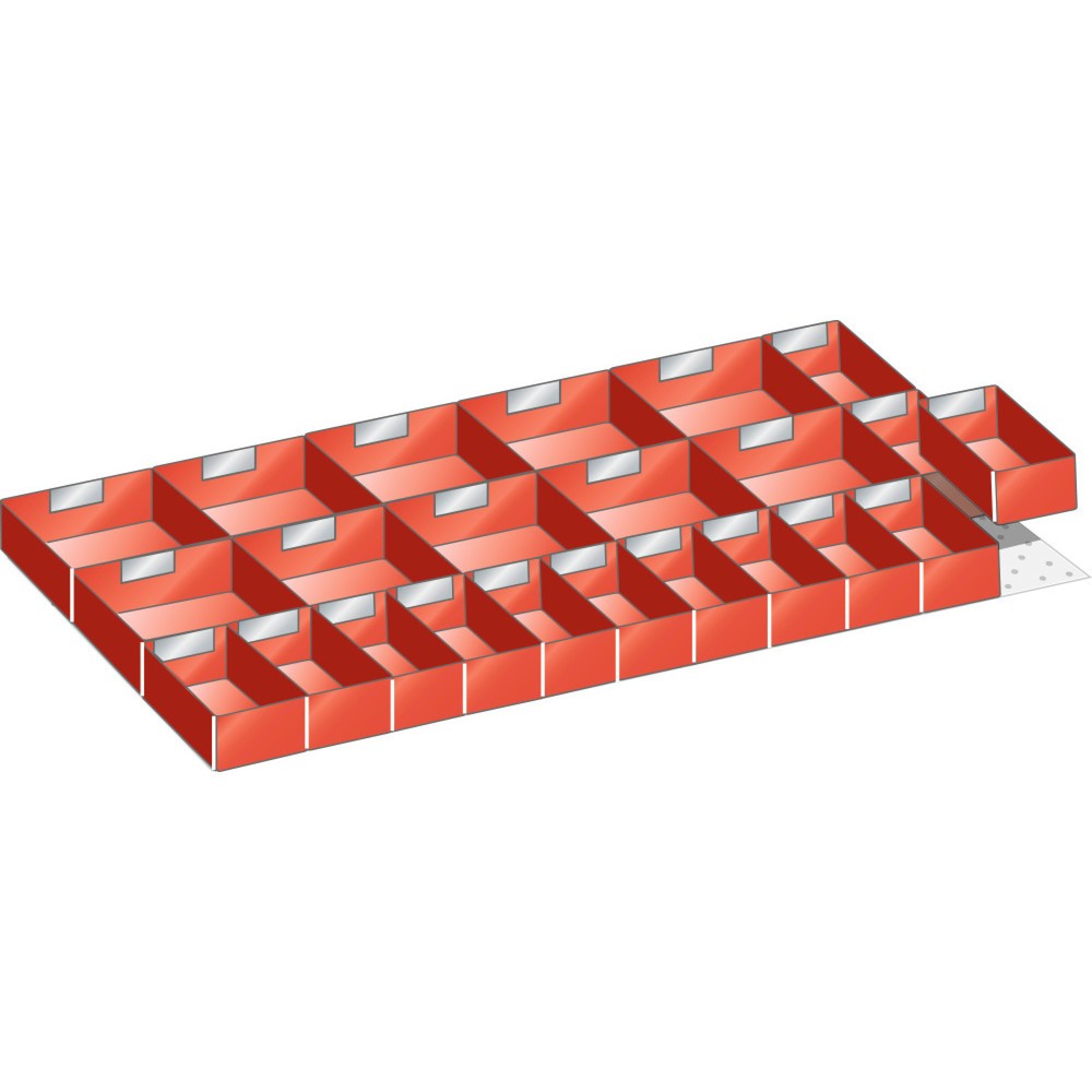Product afbeelding: Inzetbakkenset LISTA, (bxdxfh) 867x459x95 mm, 24-delig