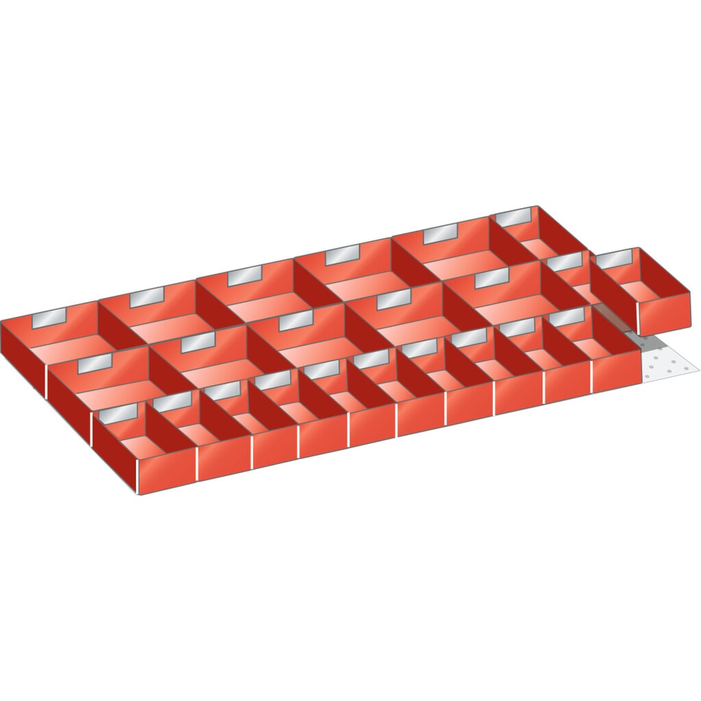 Product afbeelding: Inzetbakkenset LISTA, (bxdxfh) 867x459x95 mm, 24-delig