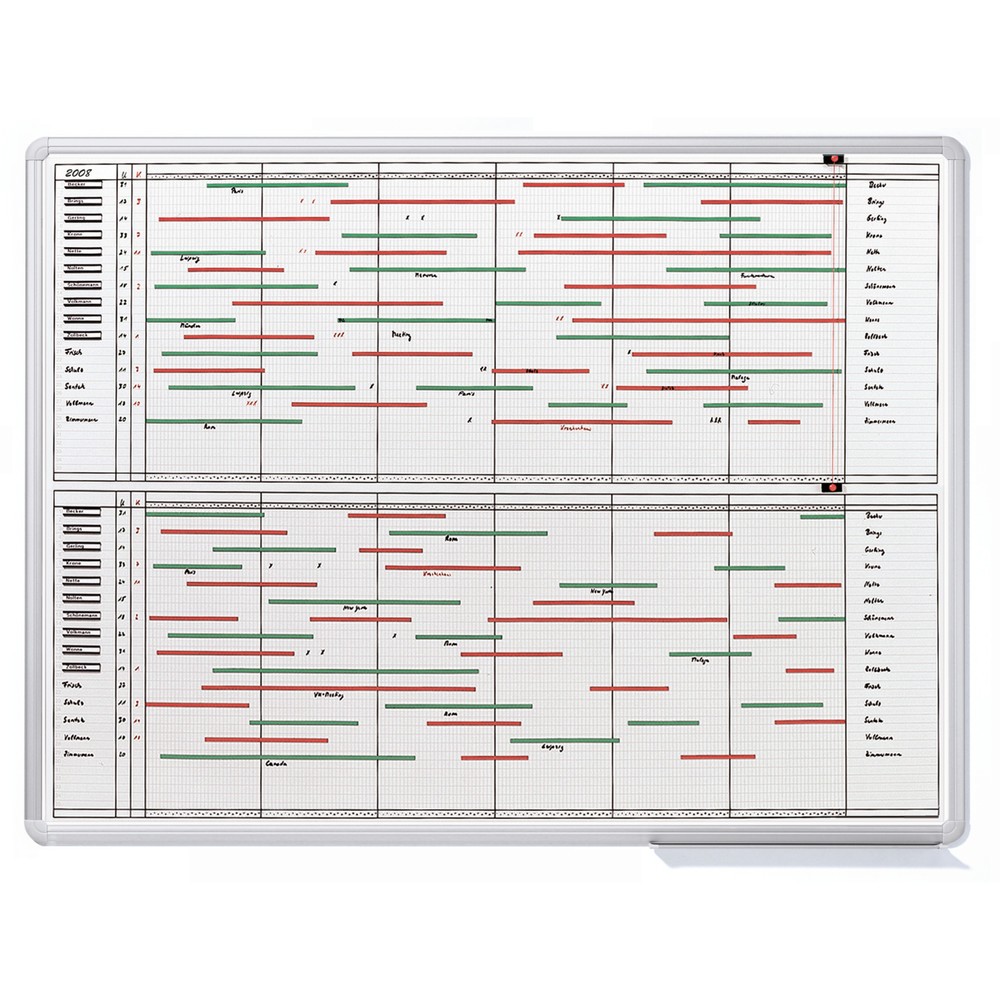 Product afbeelding: Jaarkalender, personeelsplanning, 90 x 120 cm