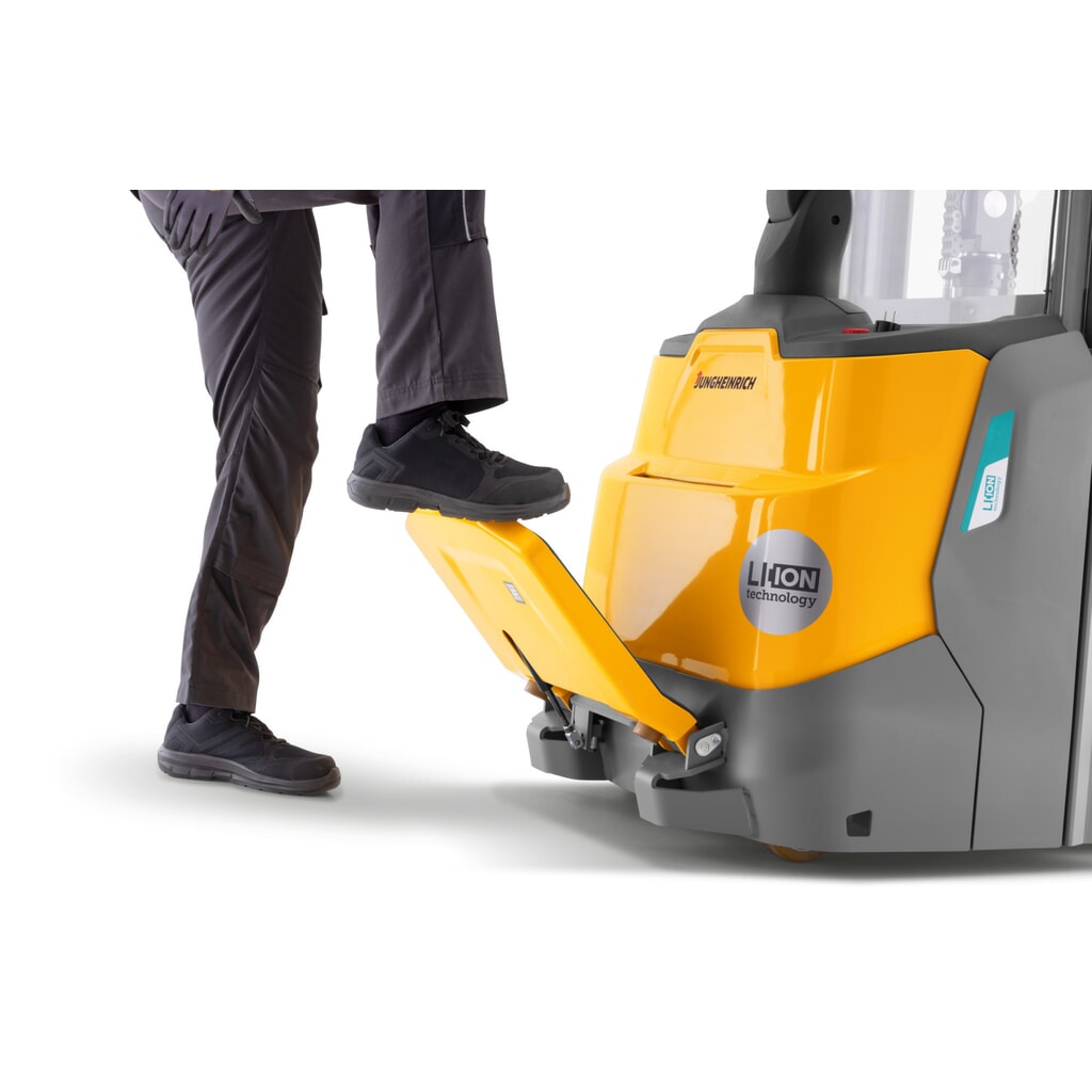 Jungheinrich elektrische stapelaar ERC 110i ZT met staplatform, tweevoudige telescoop hefmast, hefhoogte 2.300 mm, draagvermogen 1.000 kg, proportionele hydraulica Productafbeelding nr. 5: Jungheinrich elektrische stapelaar ERC 110i ZT met staplatform, tweevoudige telescoop hefmast, hefhoogte 2.300 mm, draagvermogen 1.000 kg, proportionele hydraulica