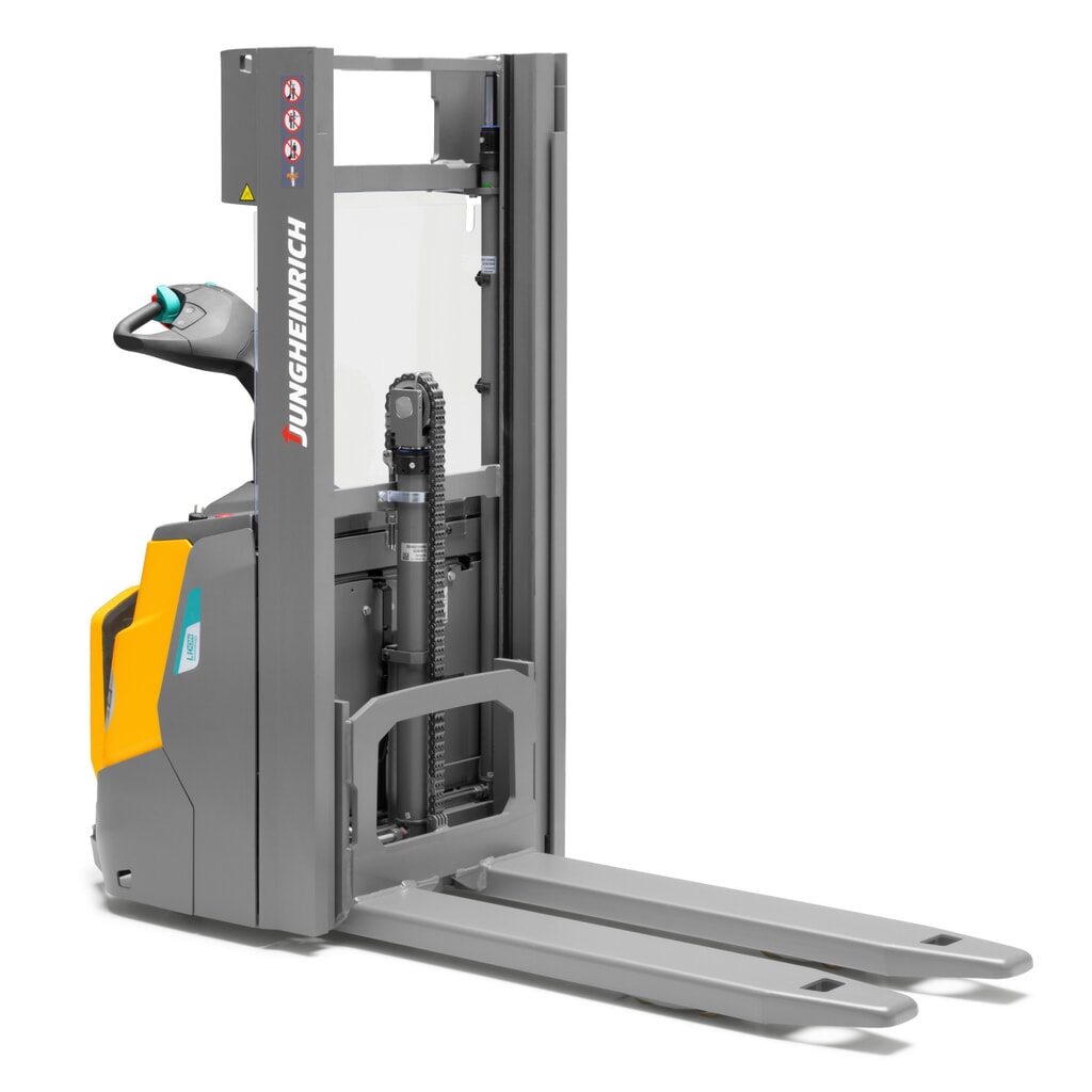 Jungheinrich elektrische stapelaar ERC 110i ZT met staplatform, tweevoudige telescoop hefmast, hefhoogte 2.300 mm, draagvermogen 1.000 kg, proportionele hydraulica Productafbeelding nr. 10: Jungheinrich elektrische stapelaar ERC 110i ZT met staplatform, tweevoudige telescoop hefmast, hefhoogte 2.300 mm, draagvermogen 1.000 kg, proportionele hydraulica