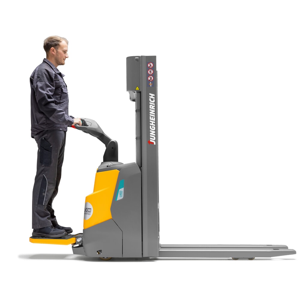 Jungheinrich elektrische stapelaar ERC 110i ZT met staplatform, tweevoudige telescoop hefmast, hefhoogte 2.300 mm, draagvermogen 1.000 kg, proportionele hydraulica Productafbeelding nr. 11: Jungheinrich elektrische stapelaar ERC 110i ZT met staplatform, tweevoudige telescoop hefmast, hefhoogte 2.300 mm, draagvermogen 1.000 kg, proportionele hydraulica