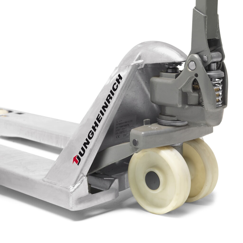 Handpalletwagen Jungheinrich AM G20 Galvinox, draagvermogen 2.000 kg, vorklengte 795 mm, nylon Productafbeelding nr. 2: Handpalletwagen Jungheinrich AM G20 Galvinox, draagvermogen 2.000 kg, vorklengte 795 mm, nylon