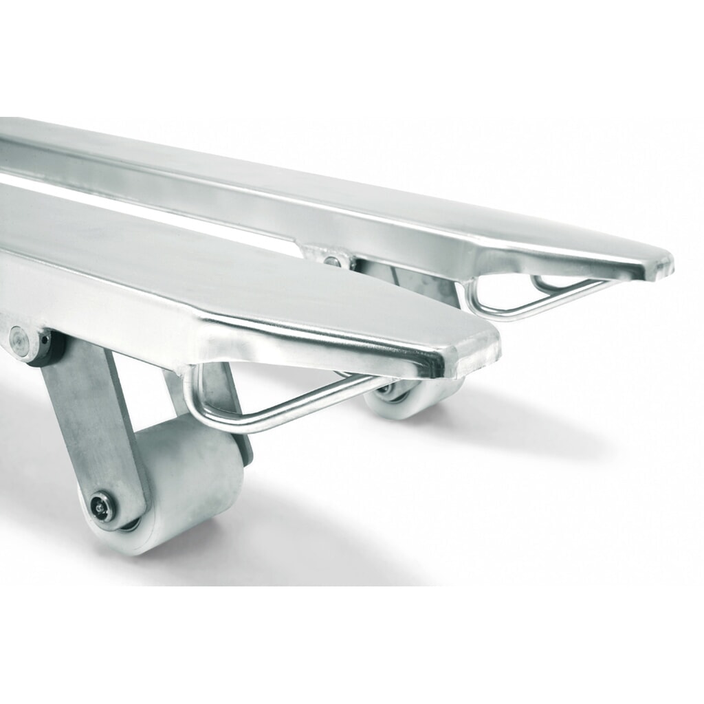 Productafbeelding nr. 2: Roestvrijstalen handpalletwagen Jungheinrich AM I20, draagvermogen 2.000 kg, vorklengte 1.220 mm, nylon