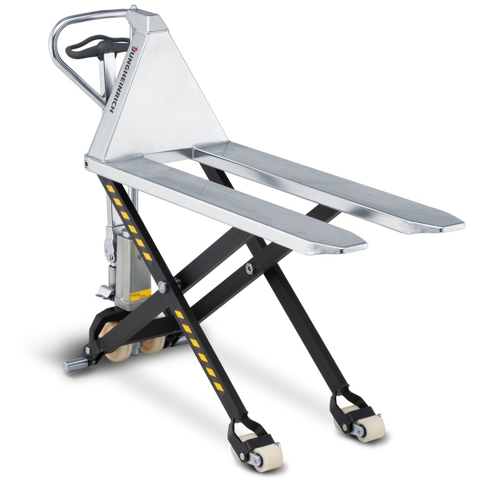 Productafbeelding nr. 2: Jungheinrich Roestvrijstalen schaarhefwagen AMX I15 , capaciteit 1.500 kg, nylon, tandem wielen