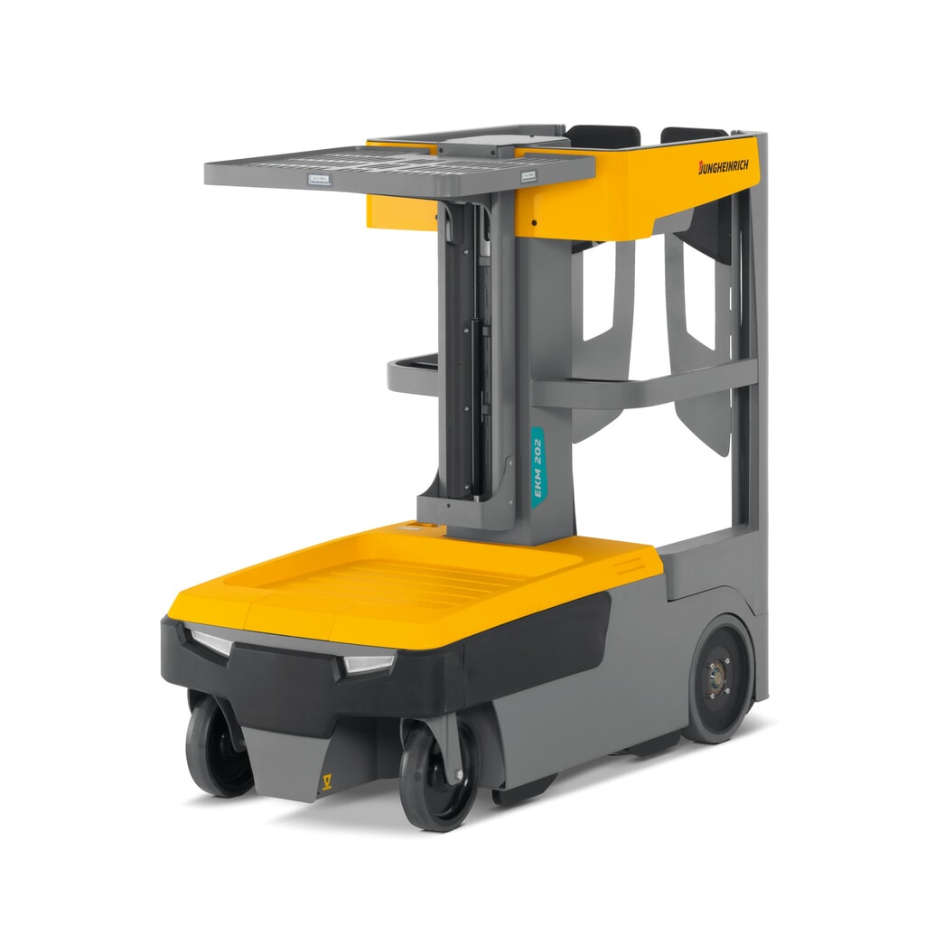Jungheinrich Small parts orderpicktruck EKM 202, elektrisch verstelbare tray, deurvergrendeling Product afbeelding: Jungheinrich Small parts orderpicktruck EKM 202, elektrisch verstelbare tray, deurvergrendeling