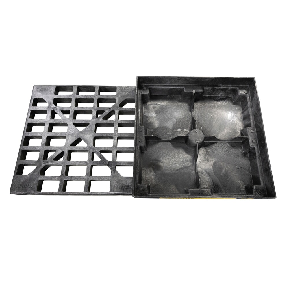 Productafbeelding nr. 3: Justrite lage PE-lekbak, 1x 200 l, inhoud 45 l, zwart