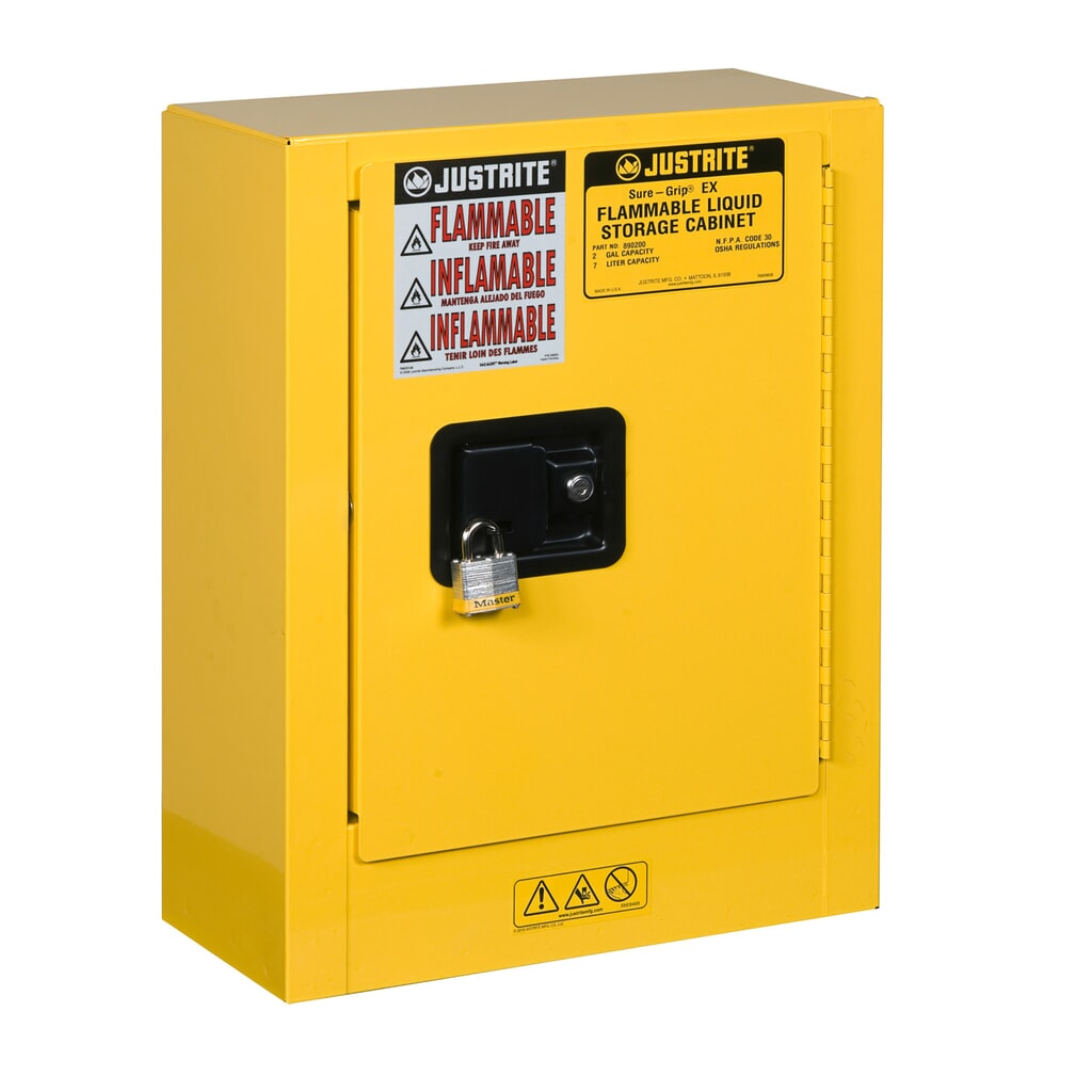 Product afbeelding: Justrite® Mini-brandveilige kluis, hxbxd 560 x 430 x 200 mm, 1 legbord, handmatig sluitend