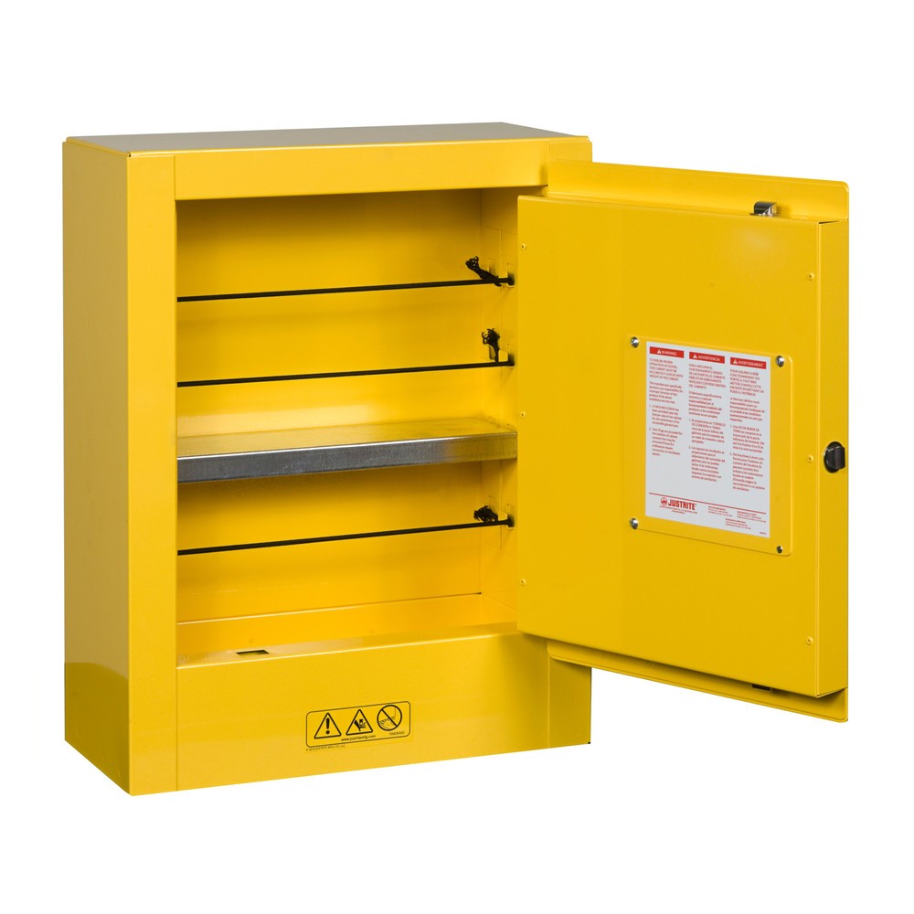 Productafbeelding nr. 3: Justrite® Mini veiligheidgarderobe, HxBxD 560 x 430 x 200 mm, 1 plank, handmatig sluiten