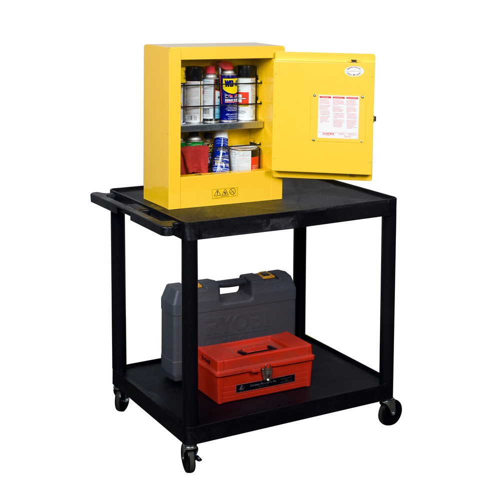 Productafbeelding nr. 4: Justrite® Mini veiligheidgarderobe, HxBxD 560 x 430 x 200 mm, 1 plank, handmatig sluiten