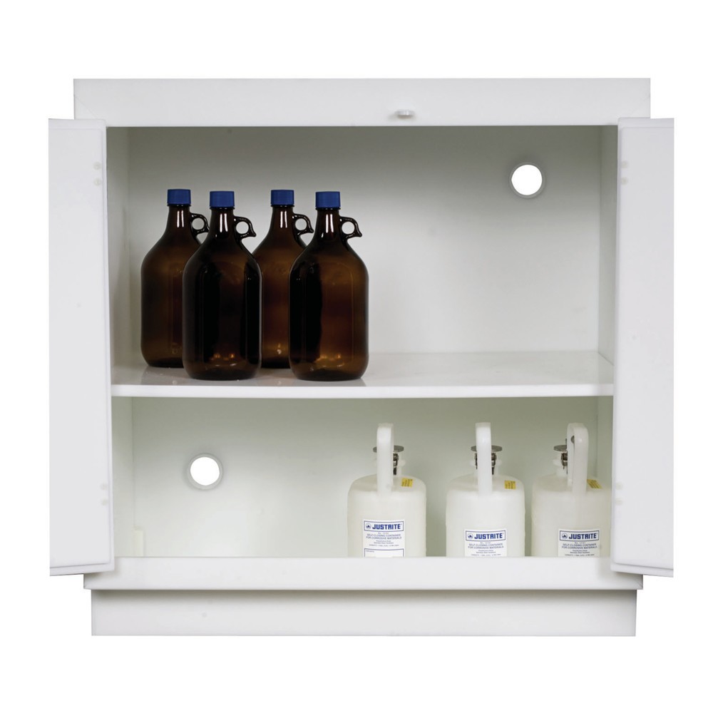 Productafbeelding nr. 2: Justrite® PE zuurgarderobe, HxBxD 910 x 910 x 550 mm, 1 plank, handmatig sluiten