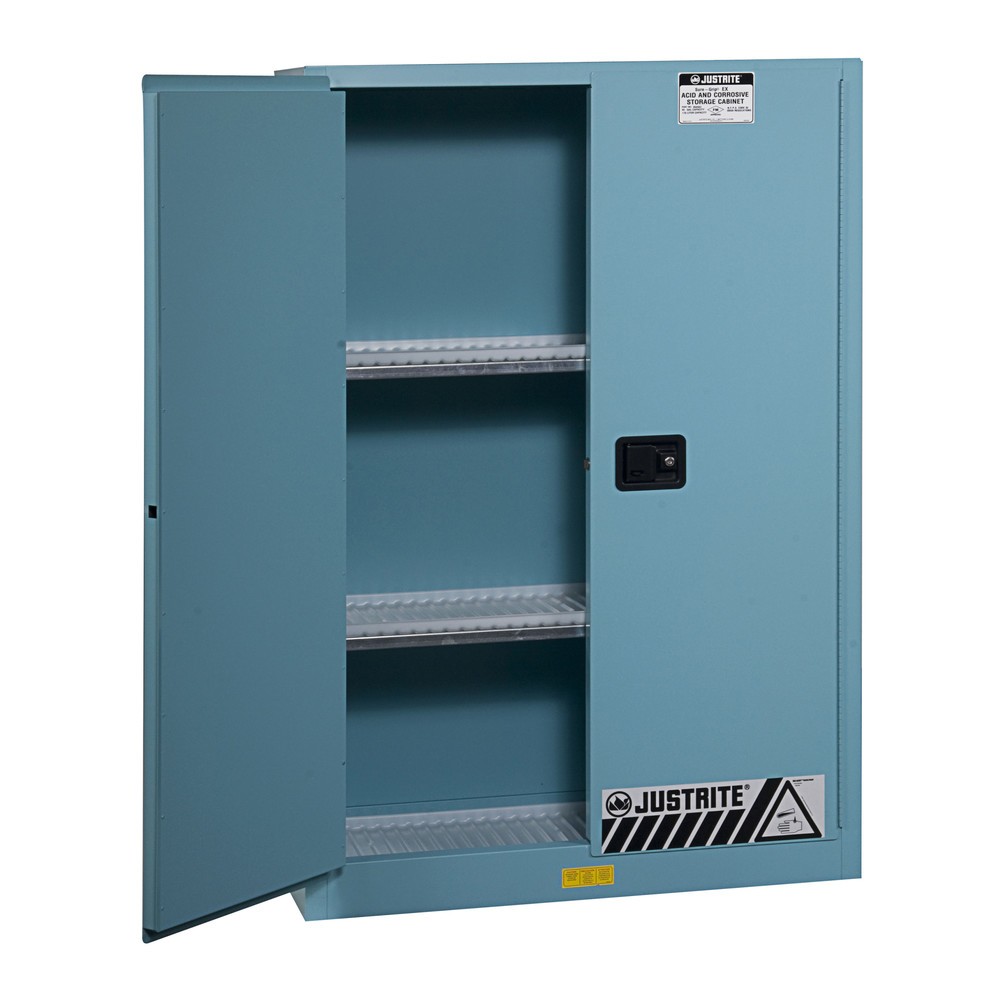 Productafbeelding nr. 2: Justrite® veiligheidskast Classic Sure-Grip® FM, voor bijtende stoffen, h x b x d 1.650 x 1.090 x 460 mm, 2 legborden, handmatig sluitend