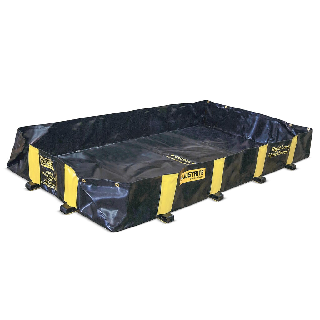 Justrite® vouw-lekbak van polyvinylchloride QuickBerm®, inhoud 662 l Product afbeelding: Justrite® vouw-lekbak van polyvinylchloride QuickBerm®, inhoud 662 l