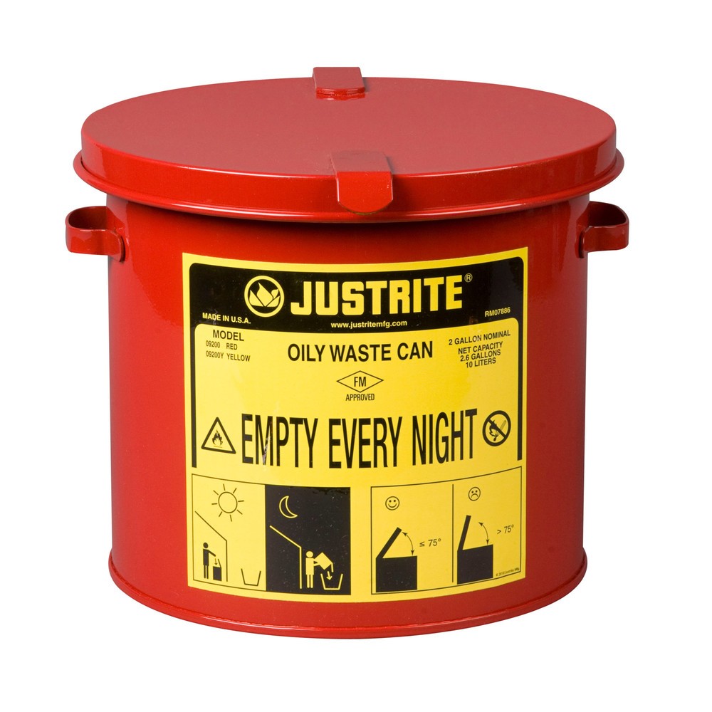 Productafbeelding nr. 1: Justrite werkbankverzamelbak, handmatig, rood, 8 liter