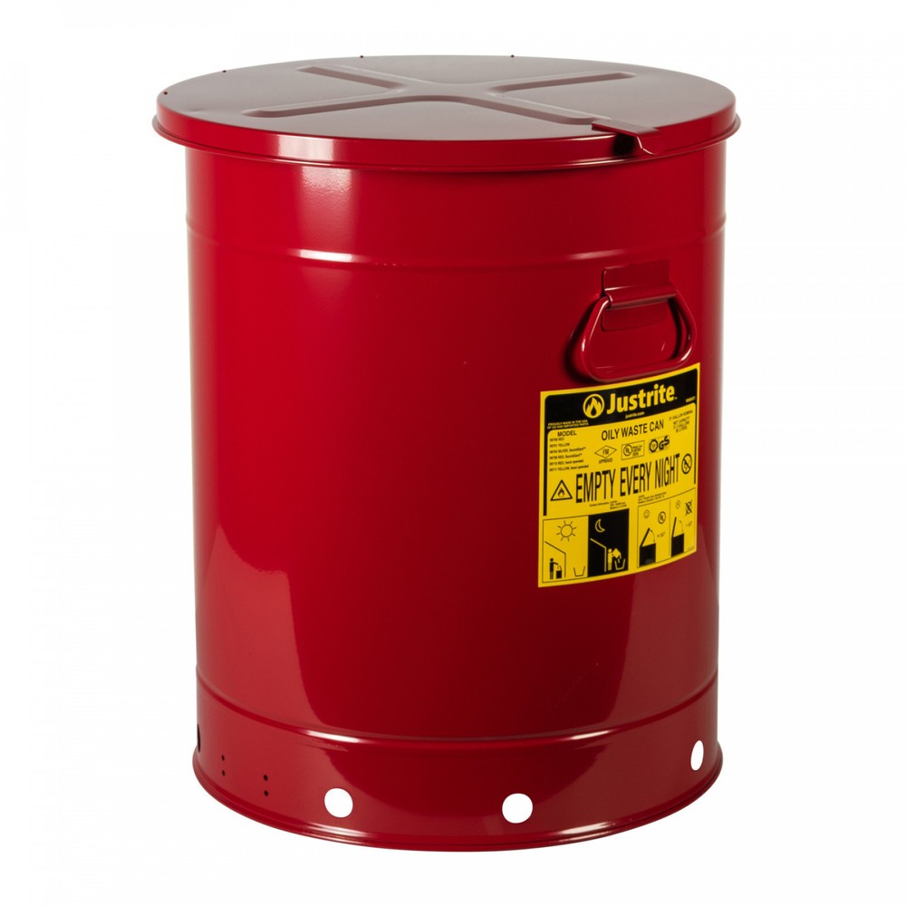 Productafbeelding nr. 1: Justrite werkbankverzamelbak, handmatig, rood, 80 liter