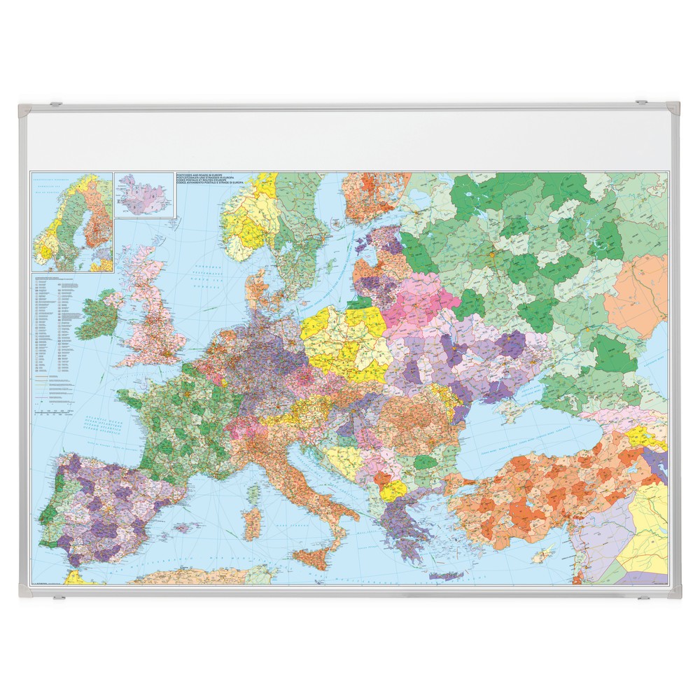 Product afbeelding: Kaart van Europa FRANKEN, gelamineerd, hxb 1.370 x 970 mm