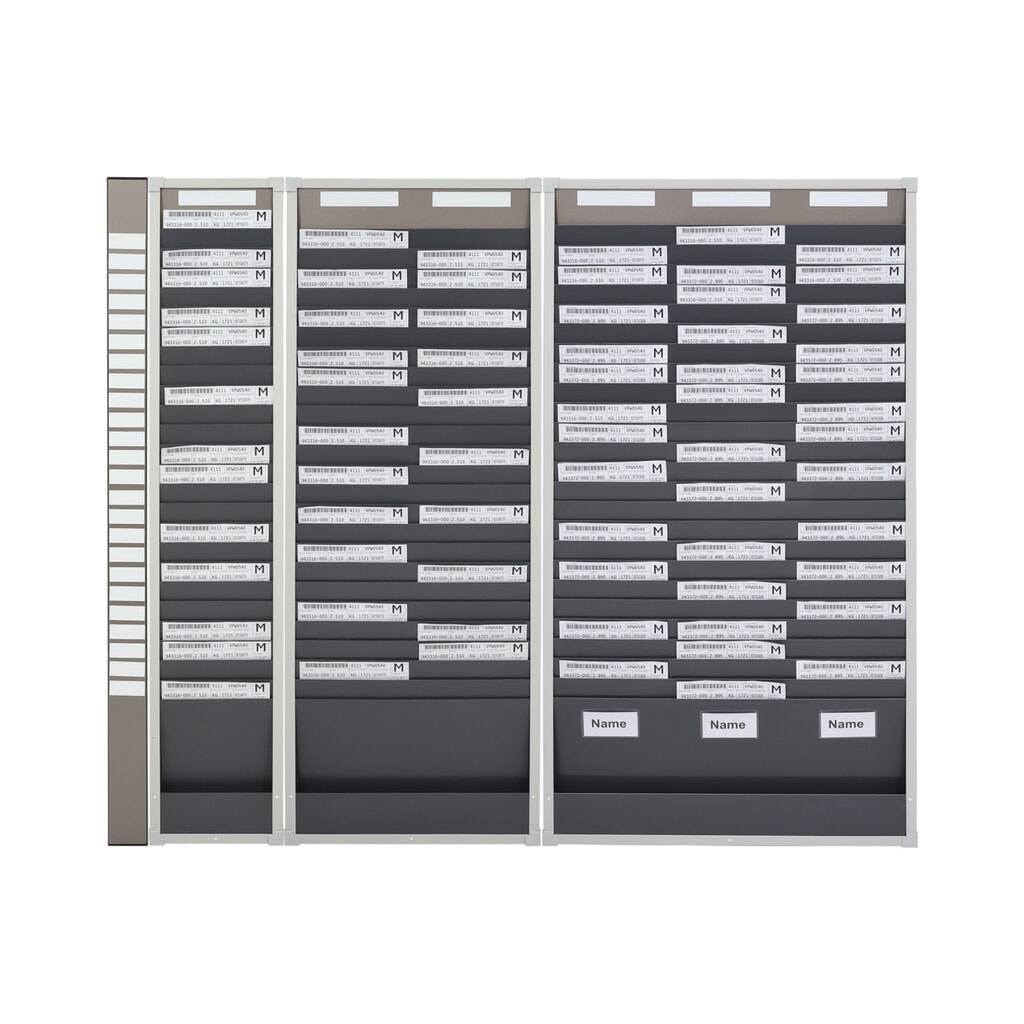 Kaartensorteerbord, 2 rijen van telkens 10 vakken, hxb 750 x 490 mm Productafbeelding nr. 2: Kaartensorteerbord, 2 rijen van telkens 10 vakken, hxb 750 x 490 mm