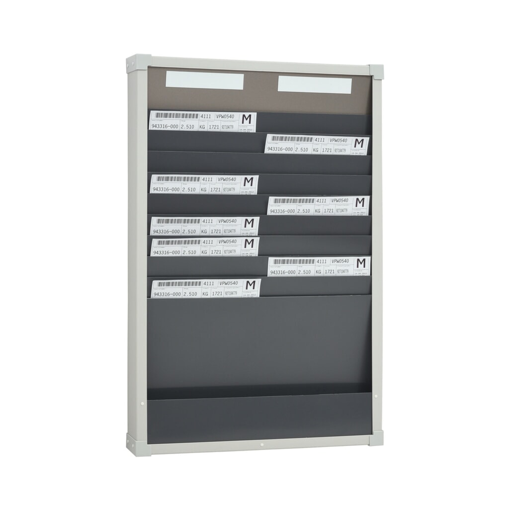 Product afbeelding: Kaartensorteerbord, 2 rijen van telkens 10 vakken, hxb 750 x 490 mm