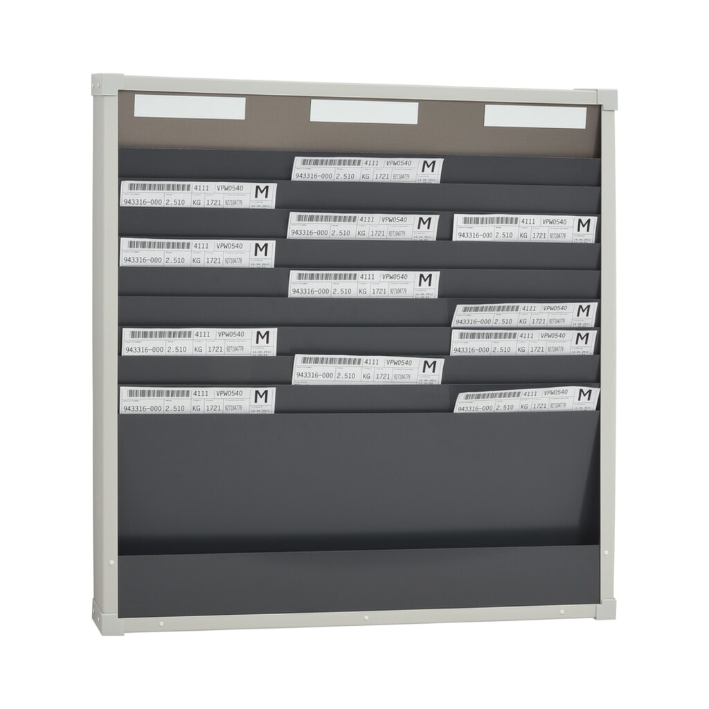 Product afbeelding: Kaartensorteerbord, 3 rijen van telkens 10 vakken, hxb 750 x 720 mm