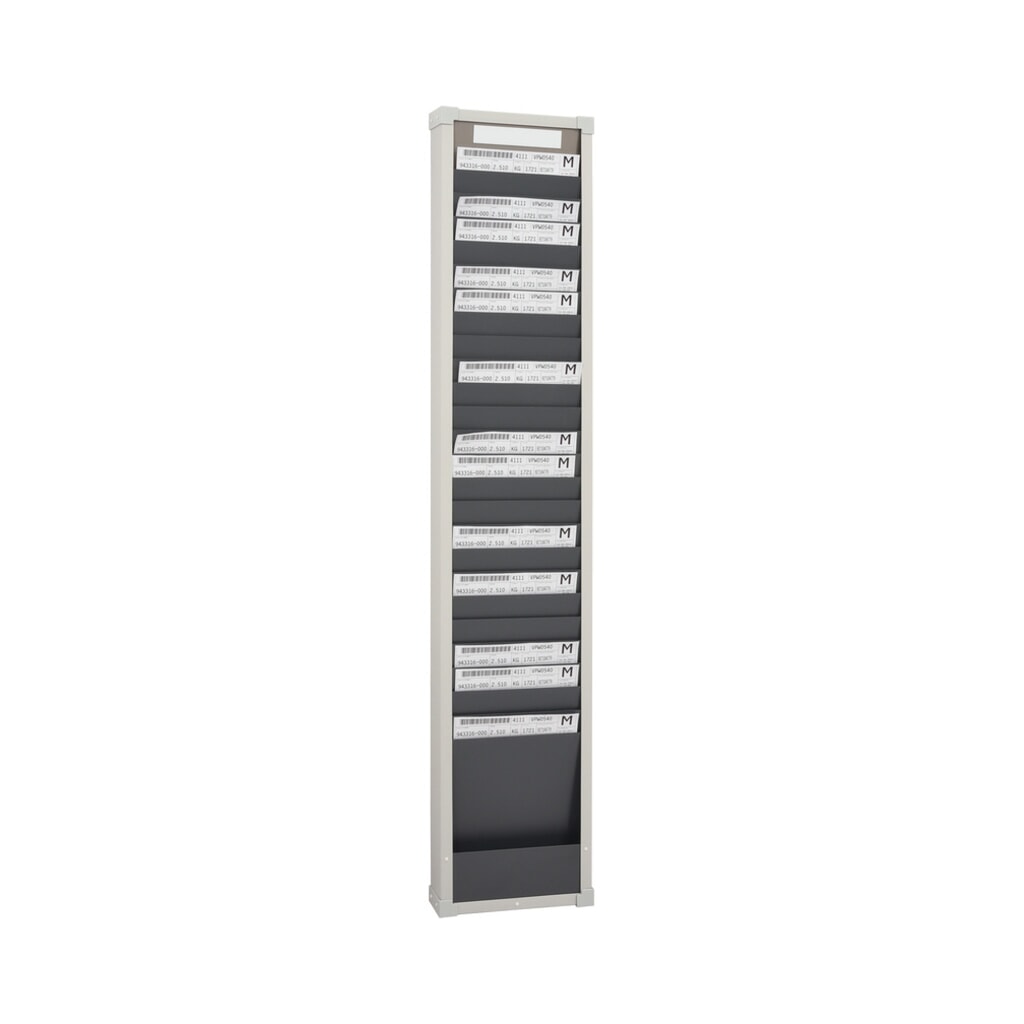 Product afbeelding: Kaartensorteerbord, 1 rij, 25 vakken, hxb 1.350 x 260 mm