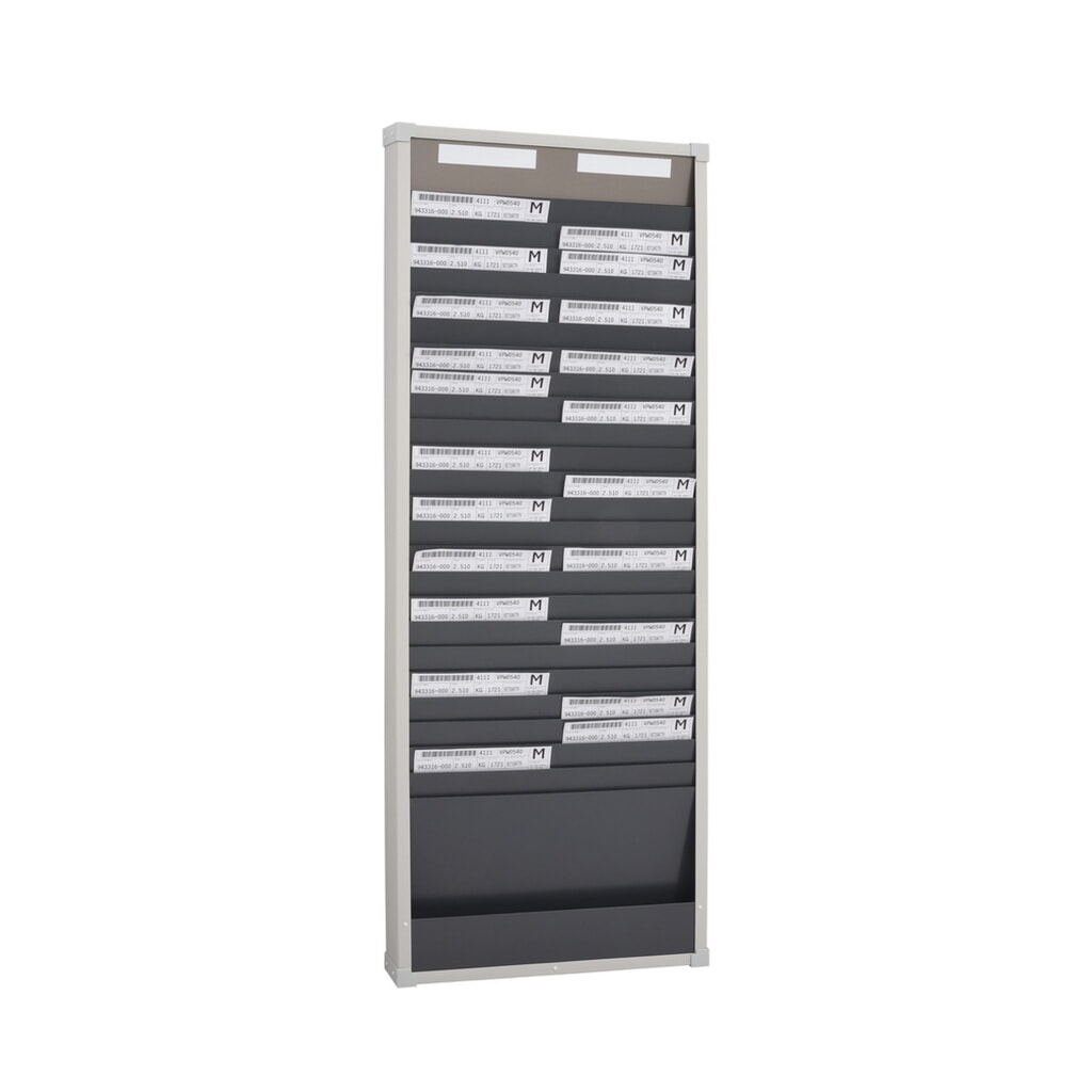 Product afbeelding: Kaartensorteerbord, 2 rijen van telkens 25 vakken, hxb 1.350 x 490 mm