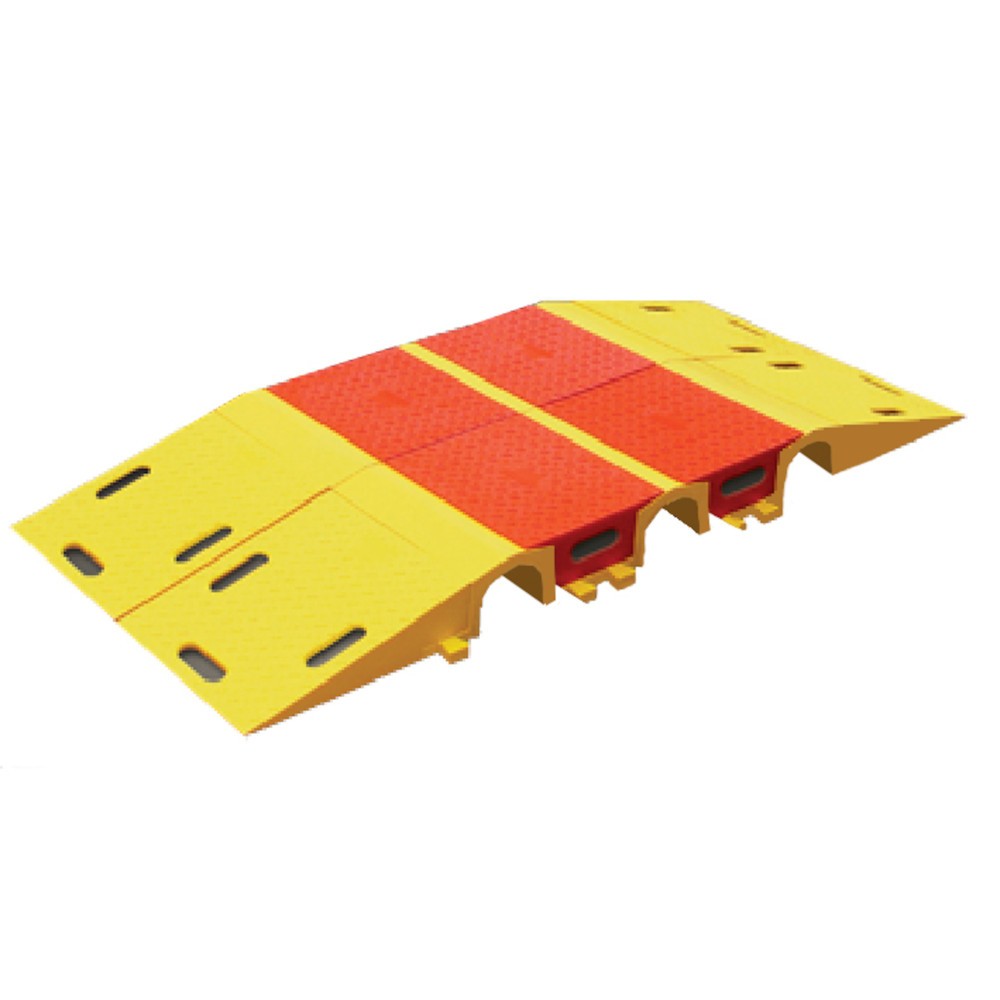 Product afbeelding: Kabelbrug Justrite® Diamondback®, basiselement, lxb 260 x 410 mm, geel