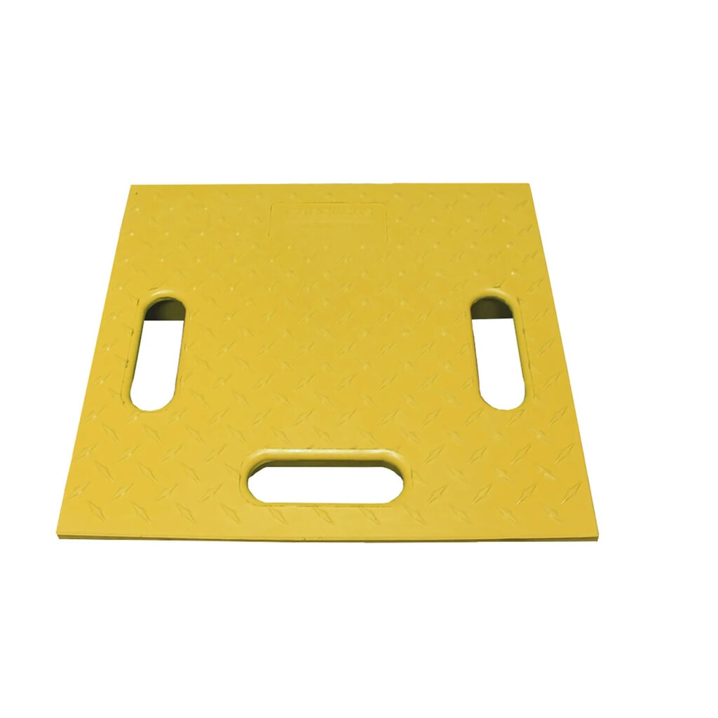 Kabelbrug Justrite® Diamondback®, oprijplaat, lxb 260 x 410 mm, geel Product afbeelding: Kabelbrug Justrite® Diamondback®, oprijplaat, lxb 260 x 410 mm, geel