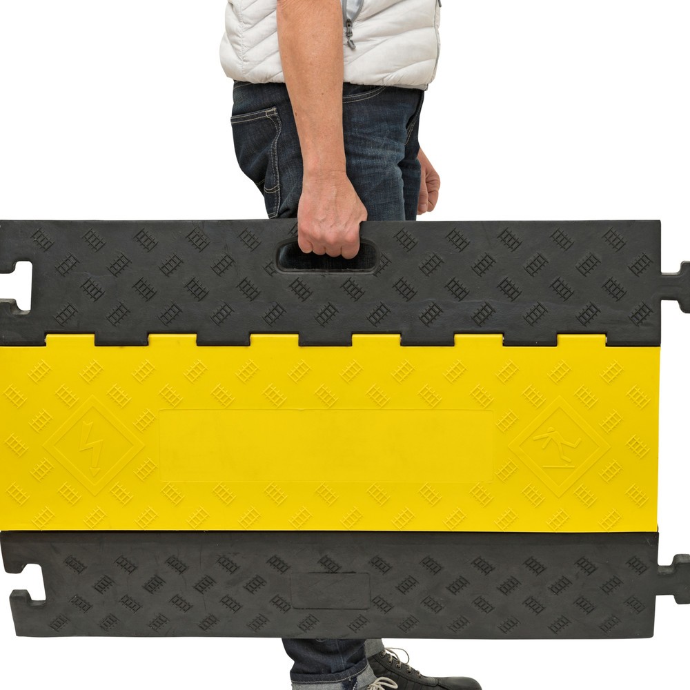 Productafbeelding nr. 6: Kabelbrug met 5 schachten, insteekbaar, hxbxd 50 x 900 x 500 mm, zwart/geel