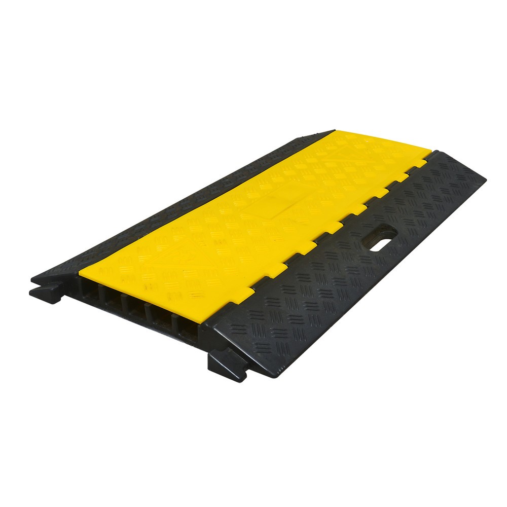 Product afbeelding: Kabelbrug met 5 schachten, insteekbaar, hxbxd 50 x 900 x 500 mm, zwart/geel