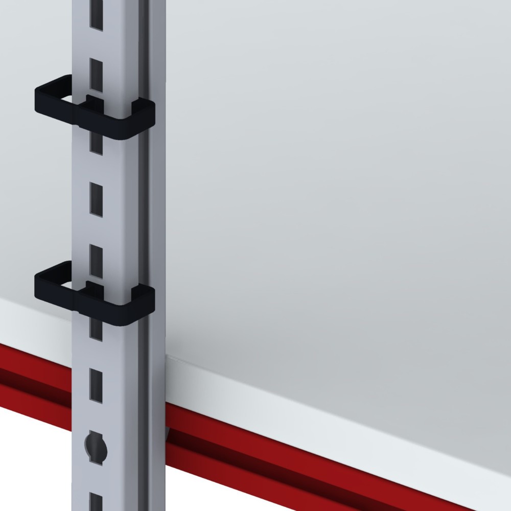 Product afbeelding: Kabelklemmen voor complete paktafel BASIC, 10 st/VE, zwart