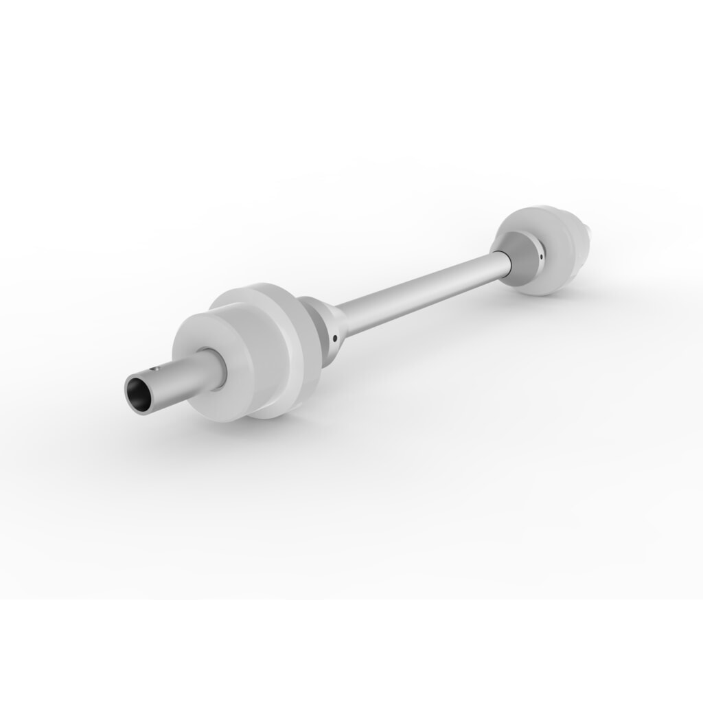 Kabeltrommelas met centreerstukken en kunststof rollen voor kabeltrommelstelling META MULTIPAL, diameter 42,4 mm, voor vakbreedte 900 mm Product afbeelding: Kabeltrommelas met centreerstukken en kunststof rollen voor kabeltrommelstelling META MULTIPAL, diameter 42,4 mm, voor vakbreedte 900 mm